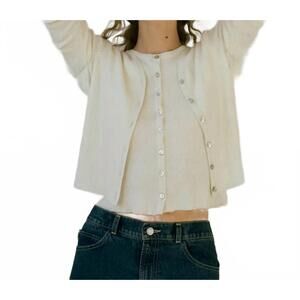 NEW SHAINA MOTE women's nolita cardigan in salt